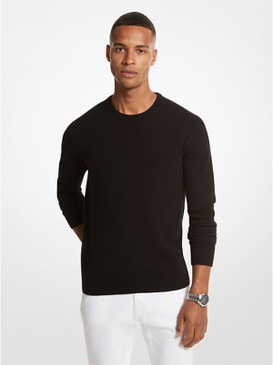 Michael Kors Cashmere Sweater Herre Sort | DKAHZ2242