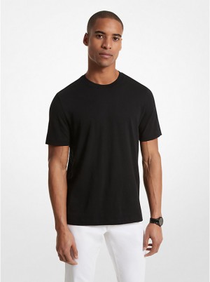 Michael Kors Cotton T Shirts Herre Sort | DKNWP2259