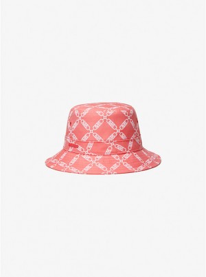 Michael Kors Empire Logo Jacquard Bucket Hat Dame Koral | DKZUV1003