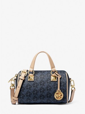 Michael Kors Grayson Small Empire Signature Logo Duffel Crossbody Taske Dame ADMRL/PLBLUE | DKEBB1085