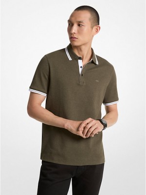 Michael Kors Greenwich Cotton Poloshirt Herre IVY HEATHER | DKMQP2205