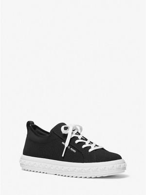 Michael Kors Grove Knit Sneakers Dame Sort | DKHAI1987