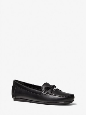 Michael Kors Juliette Leather Loafers Dame Sort | DKRVM1708