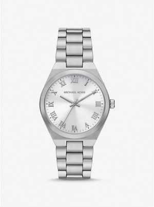 Michael Kors Lennox Silver-Tone Ur Dame Sølv | DKZUF1588