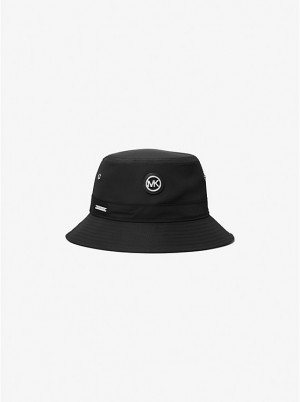 Michael Kors Logo Woven Bucket Hat Dame Sort | DKNWR1011