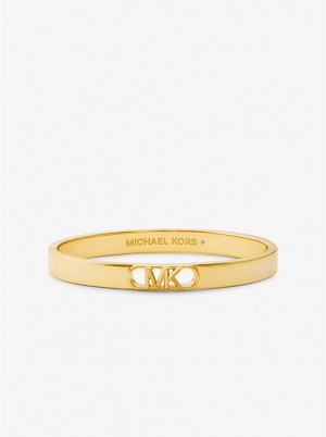 Michael Kors Precious Metal-Plated Brass Empire Logo Armring Dame Guld | DKWNO1502