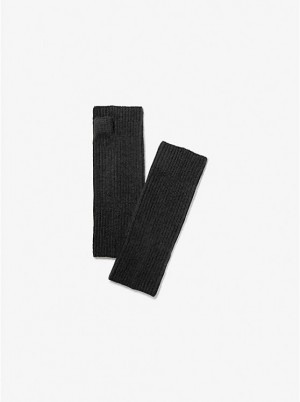 Michael Kors Ribbet Cashmere Fingerless Handsker Dame Sort | DKJPZ1000