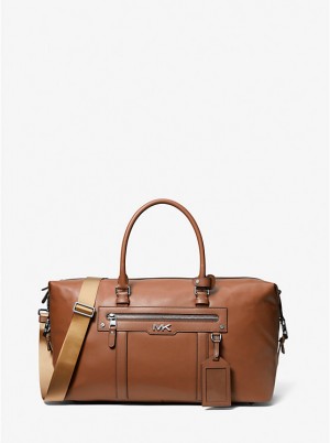 Michael Kors Varick Leather Duffel Taske Herre LUGGAGE | DKTCK2132